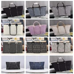 Shopping Bag Luxury Tote Bags Women's Denim Jeans Bag Handbag Fashion Designer with Lifting Chain226b