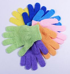 Creative Nylon Exfoliating Body Scrub Gloves Shower Bath Mitt Loofah Skin Bath Sponge Fast F18222836098