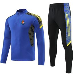Real Valladolid Club de Futbol Men's Tracksuit Jacket Pants Soccer Training Suits Sportswear Jogging Wear Adult Tracksuts285d
