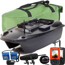 Fish Finder 500M GPS RC Bait Boat Carp Lure Fishing 3KG Load 10400mAh Dual Motors LCD Display Fishfinders Sonar Sensor294N