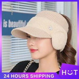Ball Caps Knitted Hat Fine Workmanship Pattern Thermal Ear Protection Headless Multiple Colours To Choose From