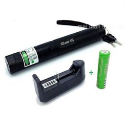 New Laser 303 Long Distance Green SD 303 Laser Pointer Powerful Hunting Laser Pen Bore Sighter 18650 Battery Charge288o
