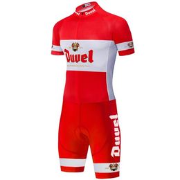2022 Duvel Beer Men's Cycling Triathlon Skinsuit Maillot Ropa Ciclismo Speedysuit Bike Jersey Set Bicycle Clothing324u