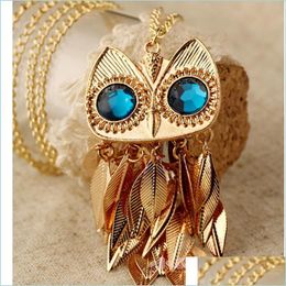 Pendant Necklaces Necklace Pendants Style Vintage Men Women Beautifly Fashion Accessories Owl Chains Drop Delivery Jewellery Dhy9R