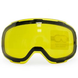 Ski Goggles Original Yellow Graced Magnetic Lens for ski goggles GOG-2181 anti-fog UV400 ski glasses snow goggles Night SkiingOnly Lens 231205