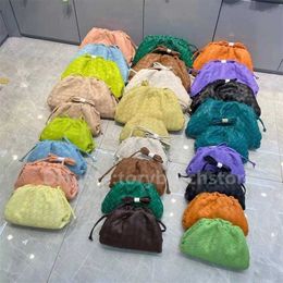 Bags Woven Cloud Bun Soft Leather Dumpling 2023 Korean Version Women Bag Trend One Shoulder Oblique Cross Handheld Small