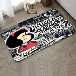 Carpets Cute Foot Mat Mafalda Home Entrance Mats Kitchen Carpet Balcony Bathroom Rug Bath Room House Door Floor Welcome Non-slip Textile