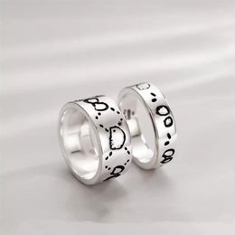 skull Street titanium steel Band ring fashion couple party wedding men and women Jewellery punk rings gift3072