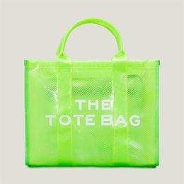 Fluorescent Colour Handbag with PVC Transparent Tote Single Shoulder Bags Large Capacity Cross-body Bag263l