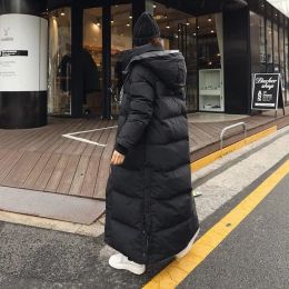 Long Jacket Women 2023 Super Padded New Korean Over-The-Knee Fashion Parkas Winter Female Thick Black Down Cotton Coat