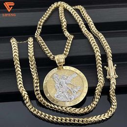 Custom New Arrival Fashion Jewellery 925 Silver High Quality 6mm Hiphop Mens 14k Gold Plated Necklace with Pendant Franco Chain