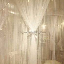 Crib Netting Four-door palace floor-to-ceiling mosquito net bed mantle gauze mantle bedside princess room old-fashioned tatami square top Q231205
