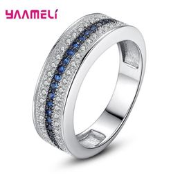 Cluster Rings Trendy Blue Topaz 925 Sterling Silver Woman Men S925 Ring Gemstone Pink Sapphire Party Jewellery Bague232r