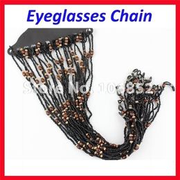 Eyeglasses chains KMD007 Wooden And Acrylic Beaded Pearl Sunglass Reading Glasses Eyeglasses Cord Chain Rope Holder 231204