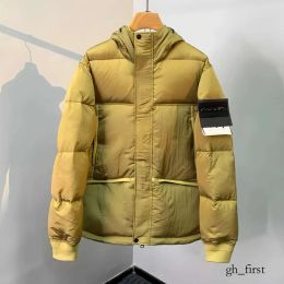 Stones Island Mens Jacket High Version Metal Nylon Own Cotton Jacket Mens Outer Wear Reflective Waterproof Winter Jacket Women Warm High Quality 200