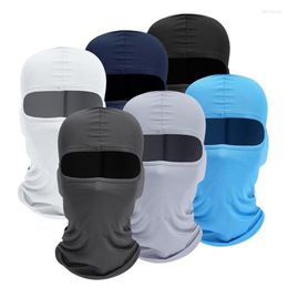 Cycling Caps & Masks Motorcycle Balaclava Hood Full Face Ski Mask Neck Warmer Windproof Breathable Motocross Biker Anti-UV Men Hel250I