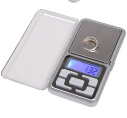 wholesale wholesale Digital Scales Digital Jewellery Scale Gold Silver Coin Grain Gramme Pocket Size Herb Mini Electronic backlight 100g 200g 500g fast shipment