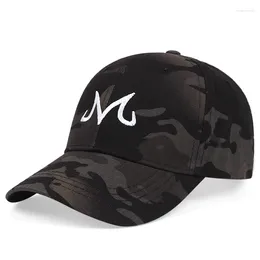 Ball Caps Cotton Embroidered M Letter Baseball Cap Euro-American Outdoor Sports Sun Visor For Men And Women