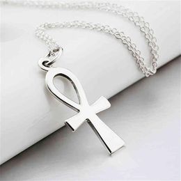 925 Sterling Silver Plated Egyptian Ankh Cross Pendant Necklaces Fashion Jewellery Collar Necklace Christmas Gifts For Women Gnx8769260p