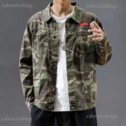 Doudoune surpeme jacket Men Camouflage Denim supre Jacket Slim Fit Camo Jean for Man Trucker Jackets Outerwear Coat Turn