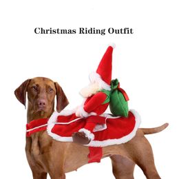 Dog Apparel Pet Christmas Costume Cosplay Santa Claus Cute Large Dog Clothes Funny Pet Cats Christmas Change of Clothes 231205