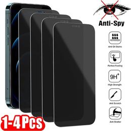 10PC Cell Phone Screen Protectors 1-4Pcs Privacy Screen Saver for iPhone 12 13 Pro Max Mini 7 8 Plus Anti Spy Tempered Glass for iPhone 11 14 Pro Max XS XR X 231205