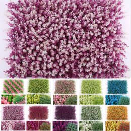 Christmas Decorations Zerolife Plant Wall Artificial Grass Fake Flower Decorations For Home Backdrop Lawn Panels Wall Decals Garden Wedding Supply 231205