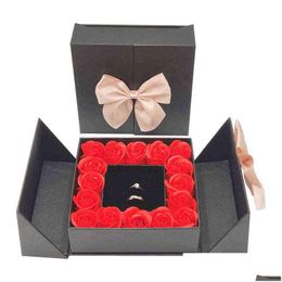 Decorative Flowers & Wreaths Rose Space 16 Roses Flower Propose Artificial Flowers Box Valentines Gift Wedding Girlfriend Mothers Day Dhpci