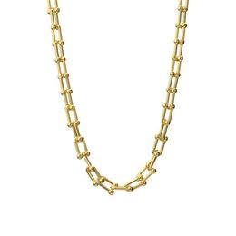100% Stainless Steel Heavy Duty Chain Necklace For Women Gold Silver Colour Metal Chunky Chain Choker Necklaces280j