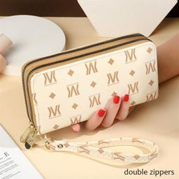New Women Wallets double zippers mobile phone clutch bag Long Casual Wallet Money bag Card Holder carteras Female Purse275Q