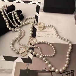Collana corta catena di perle collane orbitali catene clavicola perlacon regalo di gioielli da donna 02259t