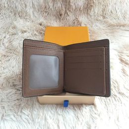 Paris plaid style mens wallet fashion men purse special canvas multiple short small bifold wallet with box250m