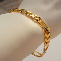 10MM FINE THICK MIAMI FIGARO LINK BRACELET CHAIN MADE MENS WOMEN'S 18 K SOLID GOLD FILLED AUTHENTIC FINISH JEWELRY250h