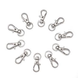 100pcs Alloy Swivel Lanyard Snap Hook Lobster Claw Clasps Jewellery Making Bag Keychain DIY Accessories297b