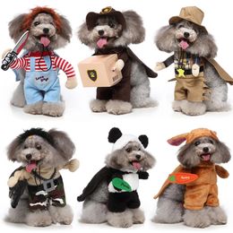 Dog Apparel Funny Dog Clothes Dogs Cosplay Costume Halloween Comical Outfits Pet Clothing Set Pet Cat Festival Party Clothing for Small Dogs 231205