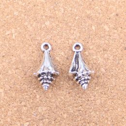 56pcs Antique Silver Bronze Plated conch shell Charms Pendant DIY Necklace Bracelet Bangle Findings 21 11 6mm177e