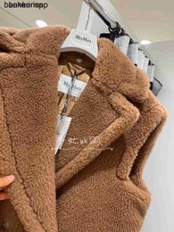 Luxury Coat Alpaca Coat Maxmaras Wool Same Material Maxmara Gadfly Time Limited 55% Off TEANO Vest 23.10.168CHU