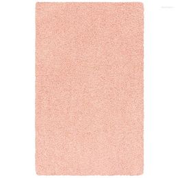 Carpets Transitional Solid Blush Indoor Youth Shag Area Rug 3' X 4'8"