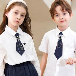 Bow Ties Kids Tie Boys Girls Men's Women's British Korean College Style Uniform Shirt Sweater Accessories Ribbon Rhinestone