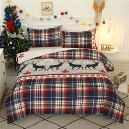 Bedding sets Christmas Set Elk printed Duvet Cover Two piece Three piece Queen King Size Gift Cartoon Home Textile Bohemian 231204