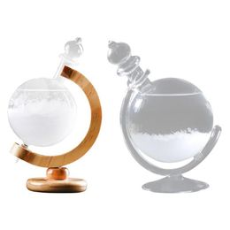 Other Home Decor Globe Shaped Storm Glass Cloud Bottle With Base Weather Predictor Station Desktop Forecast Transparent Ball272f