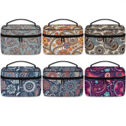 Cosmetic Bags Luxury Paisely Women's Large Makeup Bag Travel Toiletry For Girls Big Pouch Women