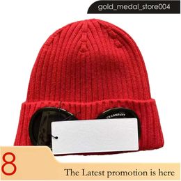 Stones Island Caps Men's Designer Ribbed Knit Lens Hats Women's Extra Fine Merino Wool Goggle Beanie Official Website Version CP 696