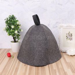 Wool Felt Sauna Hat Anti Heat Russian Banya Cap For Shower Bath House Head Protection Drop Y1124217R