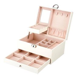 Juelee Multi-function Storage Box Leather Jewelly Box Multi-layer Large-capacity Jewelly Organiser Jewellery Organiser Porta Jo SH19201j