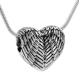 IJD9990 Angel Wings Heart Shape Ashes Holder Keepsake Memorial Cremation Urn Necklace Personalised Pendant Ashes Keepsake Jewelry260P