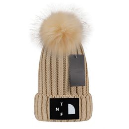 New Brand letter beanie Cap men women designer bucket hats New Fashion Women Ladies Warm Winter Beanie Large Faux Fur Bobble Hat Outdoor caps C-3