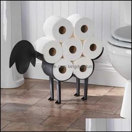 Toilet Paper Holders Sheep Decorative Holder Standing Tissue Storage Roll Iron286Q