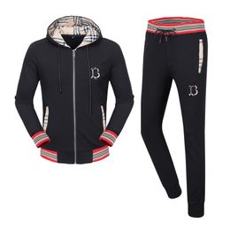 New Designers Mens Tracksuits letter long sleeve hooded Jackets two piece sets sports outfits letter Leisure sportswear clothes pure cotton jogger suit casual M-3XL