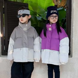 Down Coat Stand Collar Girls Down Jacket Winter Coat for Boys Fashion Kids Jackets Waterproof Shelling Fabric + Filling White Duck Down Q231205